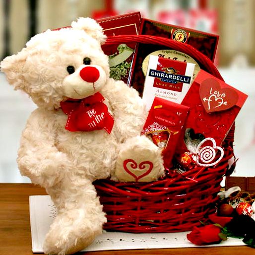 Valentines Gift Delivery: Chocolate Valentine Gift Basket