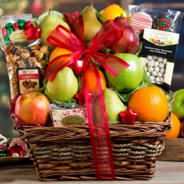 Holiday Fruit And Sweets Basket