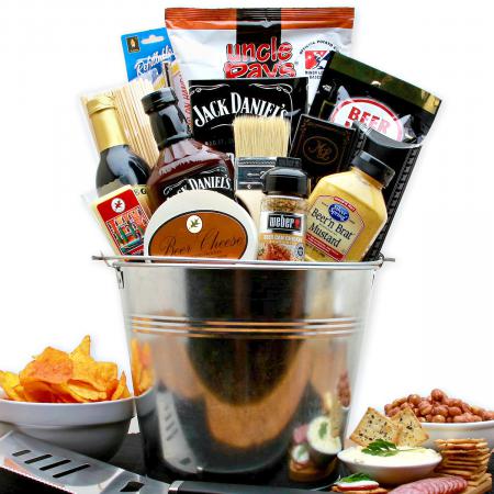 BBQ Lovers Grilling Gift Basket and Bar-B-Q Grilling Tools