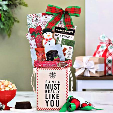 holiday snack gift tote