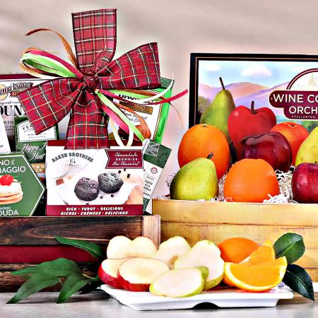 Fruit, Chocolate and Snacks Gift Baskets