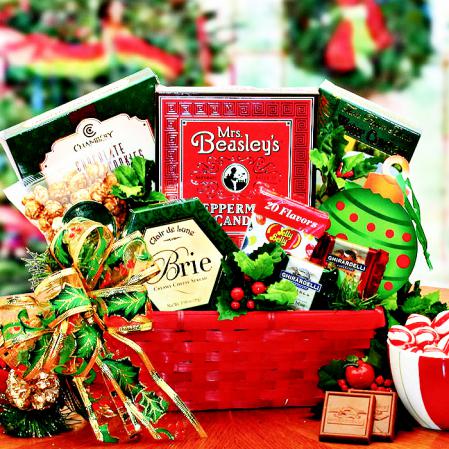 Greetings for the holidays gift basket