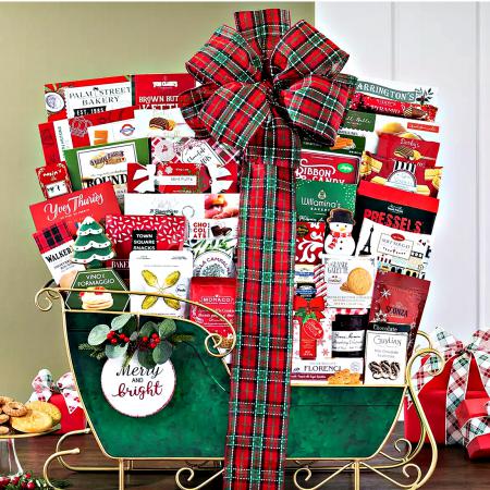 Christmas Sleigh Gift Basket