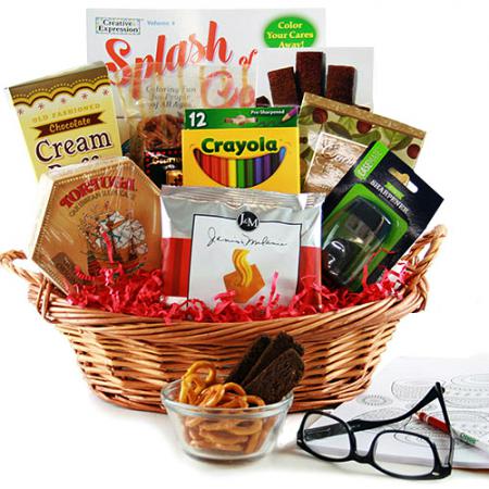 Coloring Book Gift Basket For Adults