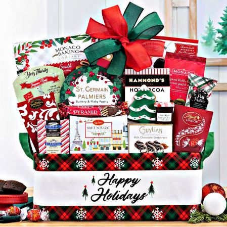 Happy Holiday Greetings Gift Basket