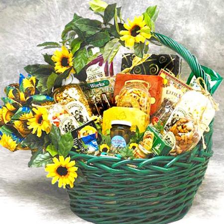 Sunflower Splendor, Gift Basket of Treats