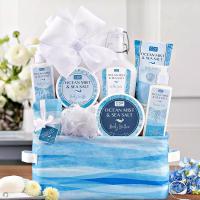 Beach themed spa gift basket