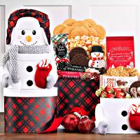 Happy Holidays SNOWMAN Gift Tower